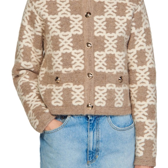 Sandro Double S Coatigan Size 3 / Large - Picture 3 of 5